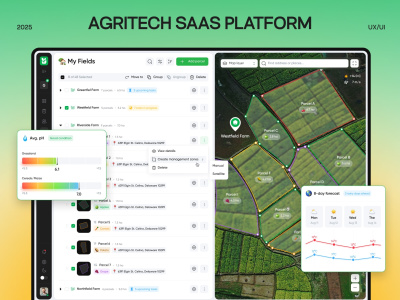 Farm Ui Examples UI UX Designer Farm Management SaaS Platform UI UX Design Agricultural ...