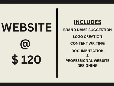 A professionally designed responsive website at $ 120