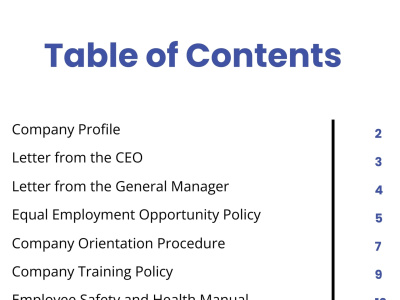 A customized Employee Policy & HR Manual