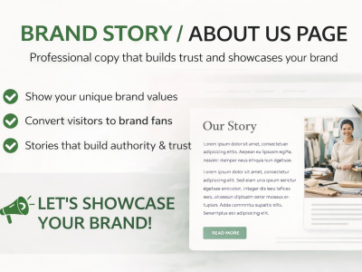 I will write a compelling brand story or About Us page