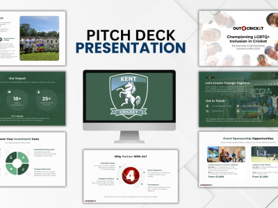 Investor, startup, fundraising and marketing pitch deck presentation