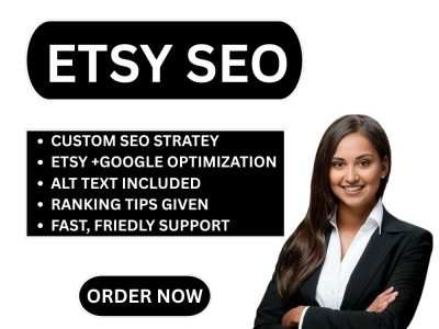 Etsy SEO for etsy product shop promotion listing to boost your etsy sales