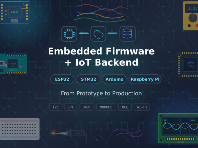 Embedded Firmware + IoT Backend | ESP32, STM32, Raspberry Pi