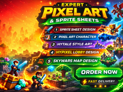Create 2d 3d game art and sprite sheet animation for your game pixel art