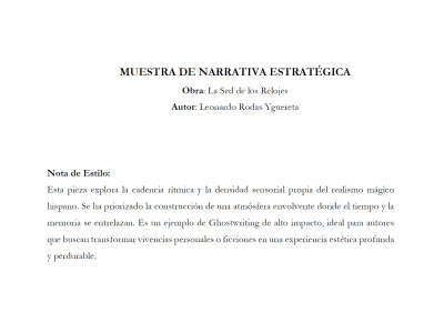 Spanish Ghostwriter: High-Impact Strategic Narrative for your Ideas