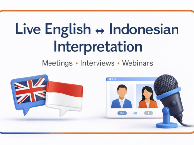 Live English–Indonesian interpretation for meetings