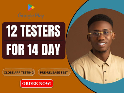 12 testers for 14 days of google play close app testing.