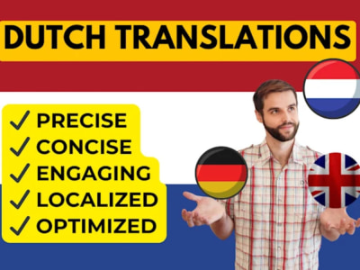 Professional Translation: English ↔ Spanish, Dutch, German, French, Japapan