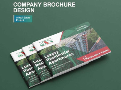 Modern real estate brochure, property catalog or company profile design