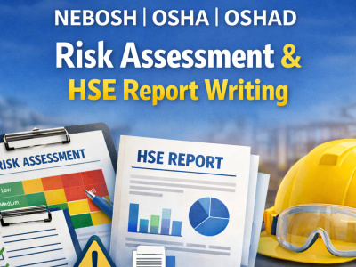 NEBOSH OSHA OSHAD Risk Assessment Report Writing Online Sessions