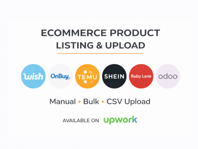 Product listings upload on Wish, Temu, Shein, Odoo and Ruby Lane