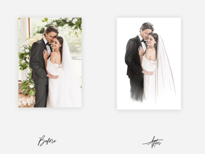 Custom illustration portrait from your photos