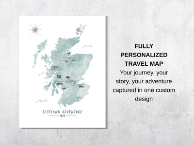 Personalized Travel Map With Your Trip Details