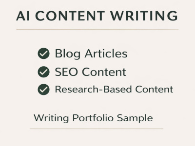 High Quality Blog Articles and SEO Content