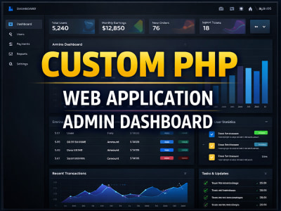 A custom Core PHP web application with admin dashboard | Upwork