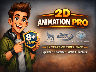 Custom 2D Animated Explainer Video, Character Animation & Motion Graphics