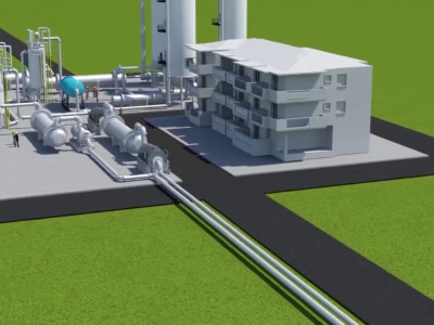 High Quality 3D chemical engineering and industrial plant Animation