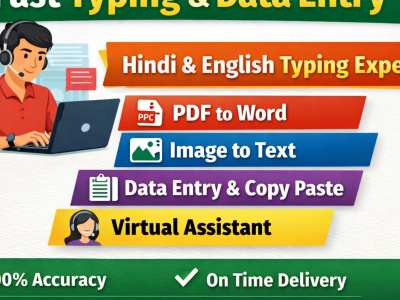 Hindi and English typing