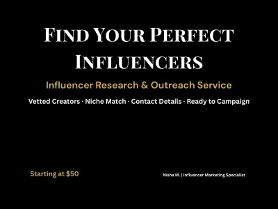 I will find and outreach 10 micro-influencers for your brand