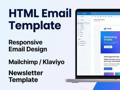 A responsive HTML email template for your Mailchimp / Klaviyo campaigns ...