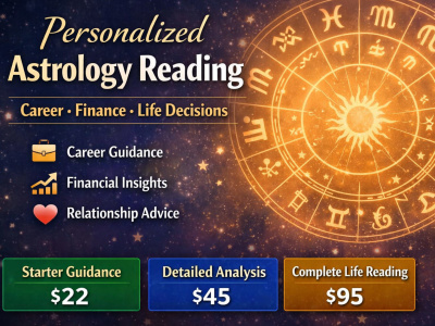 You will get Personalized Astrology Reading for Career, Finance & Life Decisions