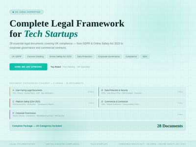 A complete list of required legal documents to start a startup in UK