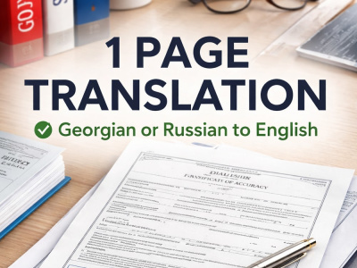 Professional translation from Russian/Georgian into English