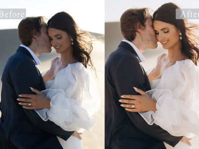 Bulk wedding photo editing: including culling and natural retouching