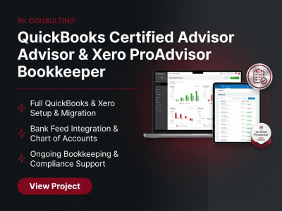 A QuickBooks certified Advisor/Xero certified ProAdvisor bookkeeper