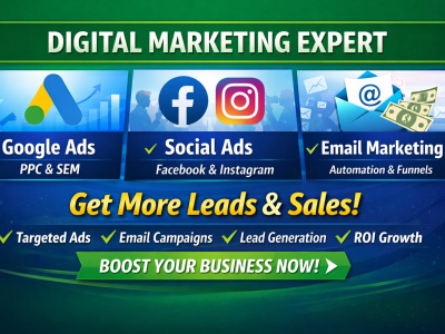Digital Marketing Google Ads Social Ads Email Marketing Email list Expert