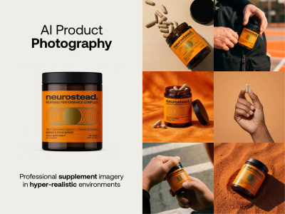 High-end realistic supplement photos: AI-powered, human-refined