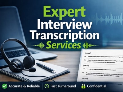 Verbatim interview transcription by professional transcriber