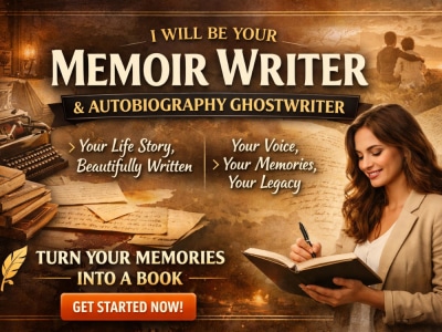 Memoir writing, life story or biography ghostwriter