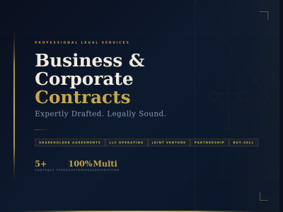 Expertly drafted business & corporate contracts to safeguard your interests
