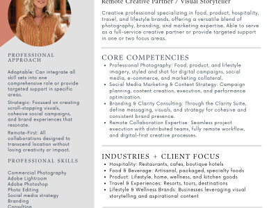 A resume that helps you present your experience with confidence.
