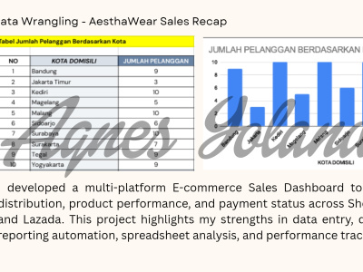 A clear, structured and well-organized excel data