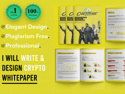Write and design blockchain, nft and crypto white paper