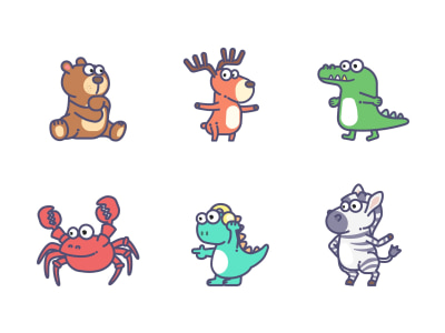 Custom cartoon and animal character