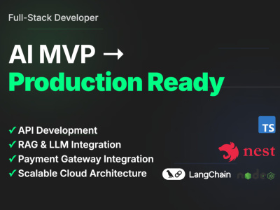 Full-Stack Nextjs Developer | SaaS MPVs AI Agents LangChain RAG ...
