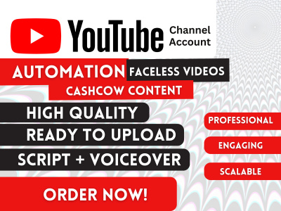 Create YouTube automation videos for faceless cashcow account