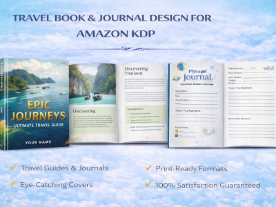 Travel Book & Journal Design for Amazon KDP