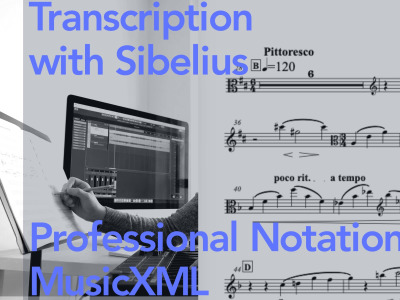 Professionally transcribed music for piano, strings or ensemble