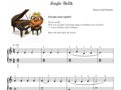 Customized piano exercises for beginners to intermediate