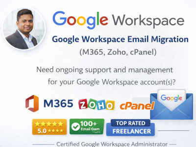 Complete Google Workspace email migration (M365, Zoho, cPanel)