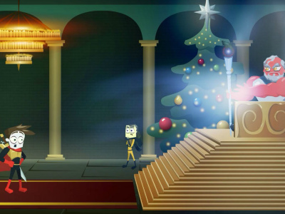 A custom 2d cartoon animation painterly video