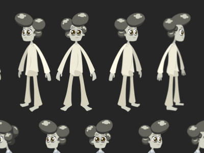 Custom 2d cartoon style character design