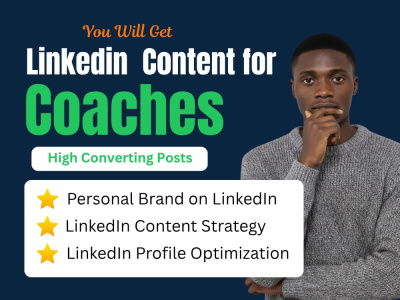 100% LinkedIn profile optimization high converting content for coaches