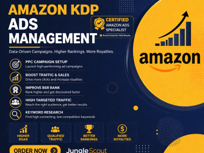 Set up an amazon KDP ads campaigns and management