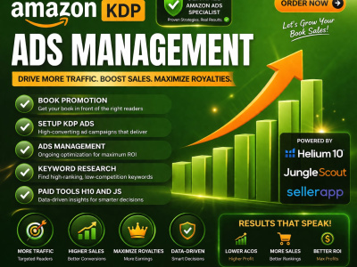 You will get setup amazon KDP ads setup and management