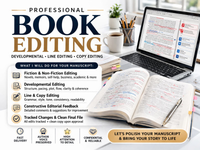 Professional Book Editing: Developmental, Line & Copy Editing